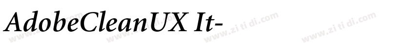 AdobeCleanUX It字体转换